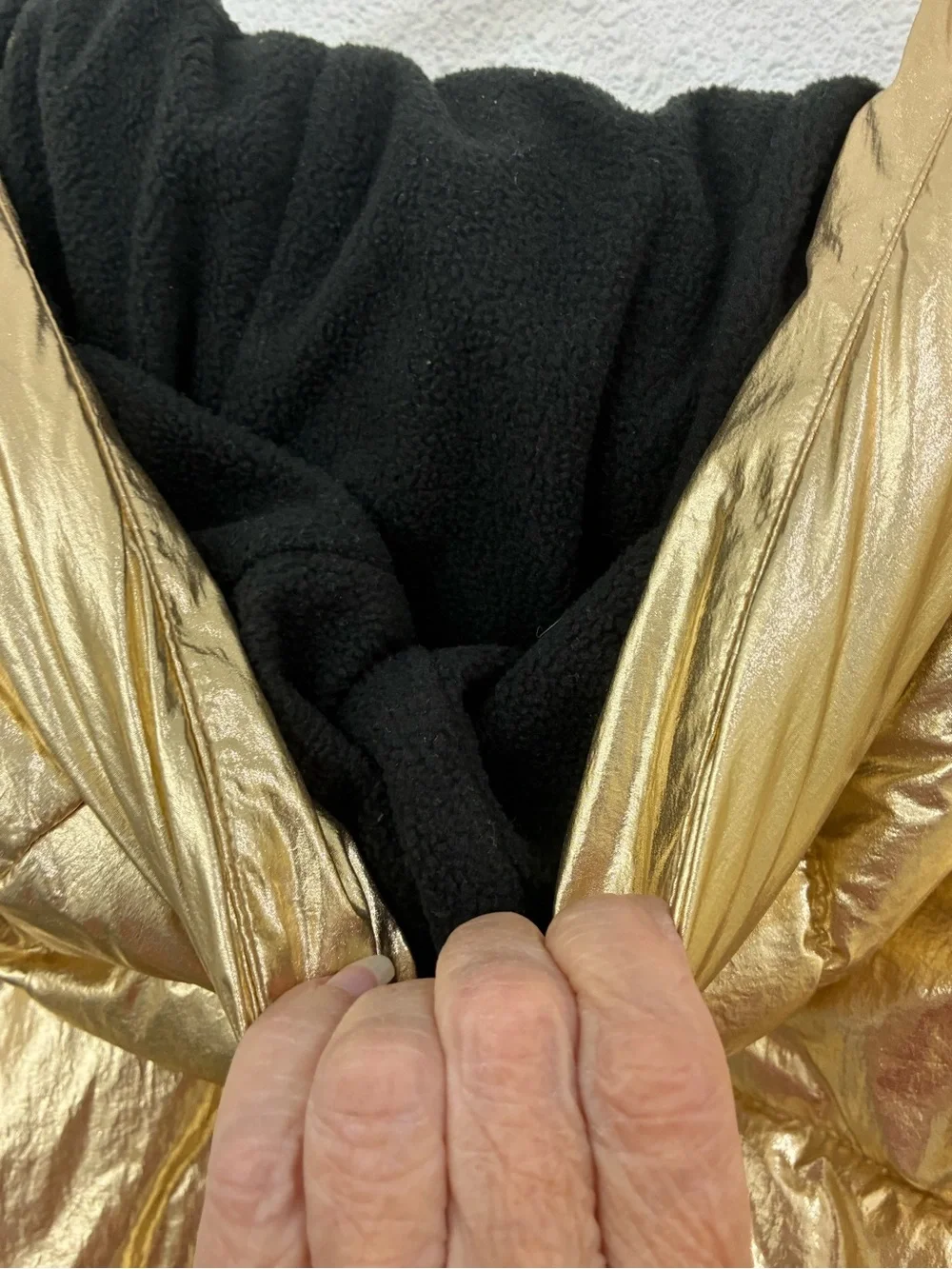 GAP Metallic Gold Puffer Jacket with Hood
